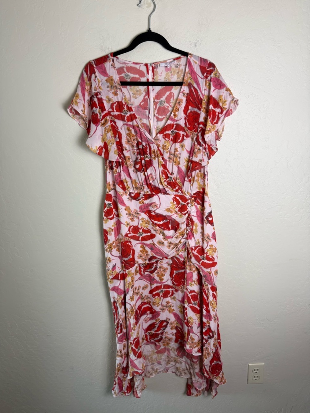 Parker Vivi Dress Silk Floral Dress 16 - Picture 3 of 15